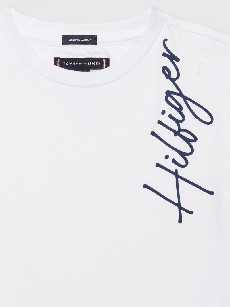 Fiú Tommy Hilfiger Signature Póló Fehér | HU 2286HAP